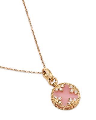 18K Yellow Gold Diamond Venetian Princess Medallion Necklace, 16"