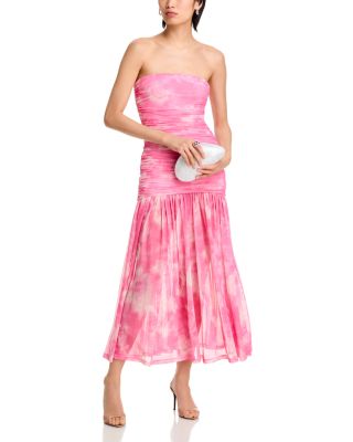 Solana Printed Mesh Maxi Dress