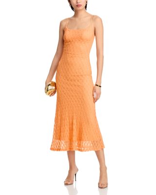 Adoni Floral Mesh Midi Slip Dress