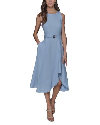 KARL LAGERFELD PARIS - High/Low Belted Dress