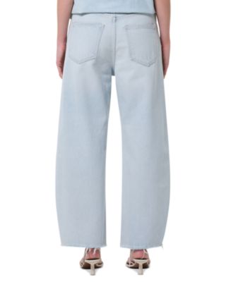 Low Curve Fray Mid Rise Jeans in Flourish