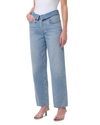 Echo Tapered Foldover Jeans in Syllable