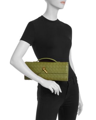 Bottega Veneta Andiamo Intrecciato Leather Clutch