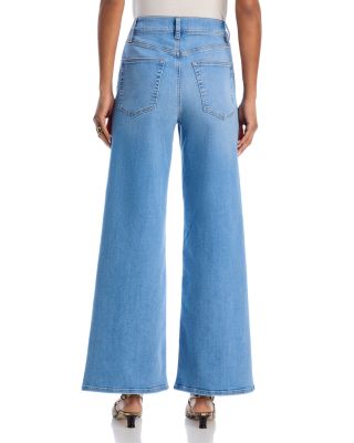 Le Slim High Rise Palazzo Jeans in Honeymoon