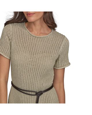 Cord Belt Sweater Dress