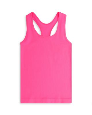 Girls' Cropped Ribbed Racerback Tank Top Bundle, Pack of 3 - Little Kid, Big Kid