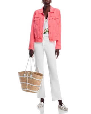 Two Palms Raw-Edge Linen Jacket