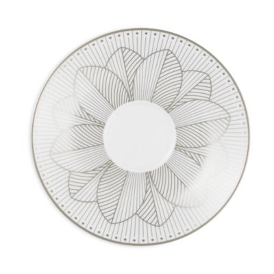 Malmaison Impriale Platinum Teacups and Saucers, Service for 2