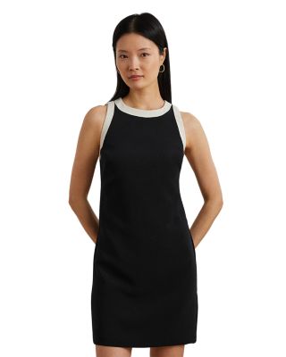 Ralph Lauren - Two Tone Crepe Sleeveless Shift Dress