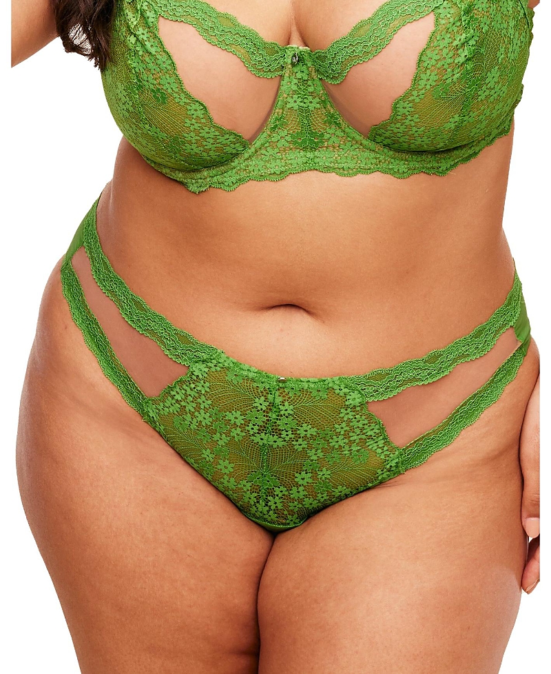 Shop Adore Me Melrose Plus Size Cheeky Panty In Medium Green