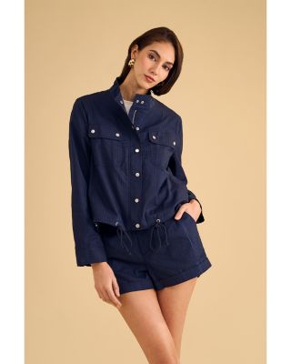 Pleated Dobby Stripe Shorts