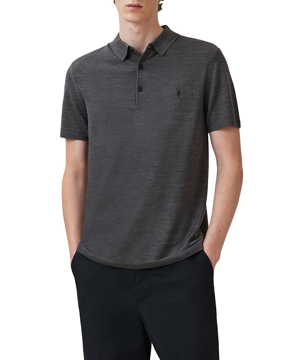 Allsaints Mode Merino Wool Polo Shirt