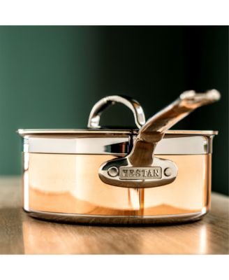 CopperBond&reg; 1.5qt Induction Copper Saucepan with Lid