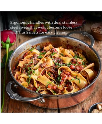 CopperBond&reg; 3.5-Quart Induction Copper Sauteuse Braiser with Lid