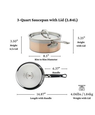 CopperBond&reg; 3-Quart Induction Copper Saucepan with Lid