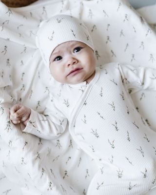  Unisex Cotton Ribbed Zipper Footie - Baby