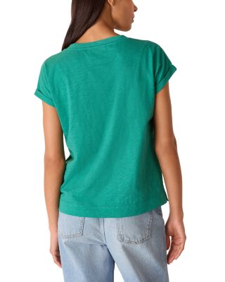 Willa V Neck Cap Sleeved Tee