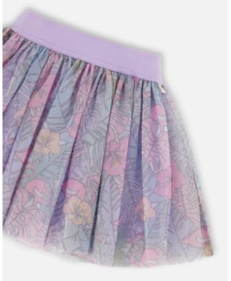 Girls' Printed Mesh Skirt - Little Kid