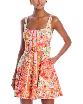 Fruit Tile Belted Mini Dress - Exclusive