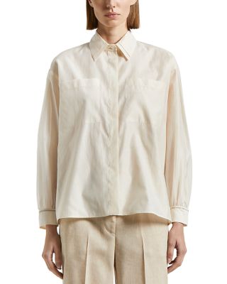 Peserico - Concealed Button Long Sleeve Blouse
