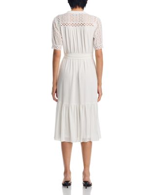 Eyelet Midi Dress