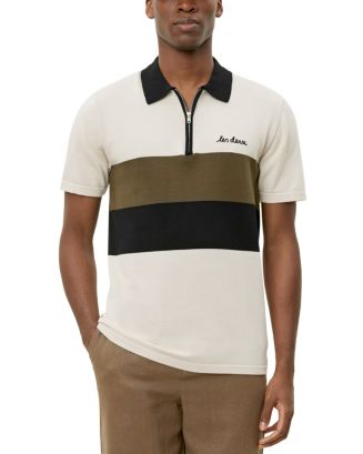 Les Deux Raul Knit Colorblocked Zip Polo | Bloomingdale's
