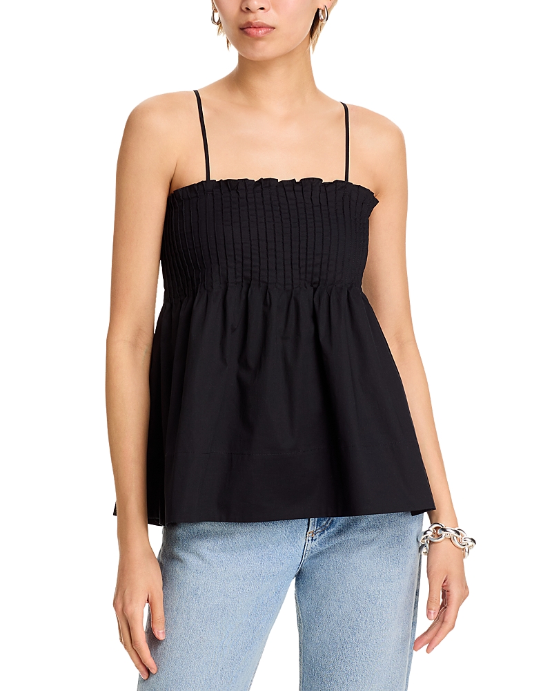 Wayf Asalia Poplin Pleated Top