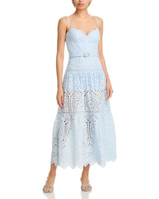 Zuria Cotton Eyelet Maxi Dress