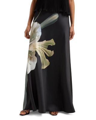 Ted Baker - Zionna Satin Printed Maxi Skirt
