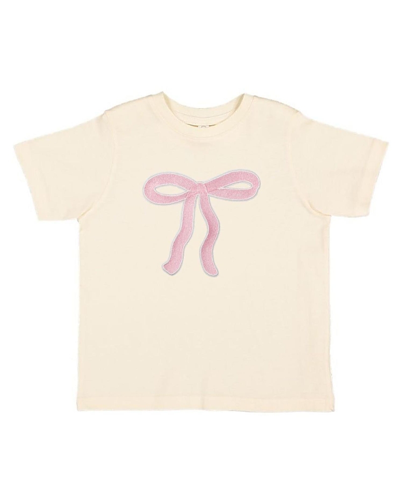 Sweet Wink Girls' Coquette Bow Patch Short Sleeve T-Shirt - Little Kid, Big Kid