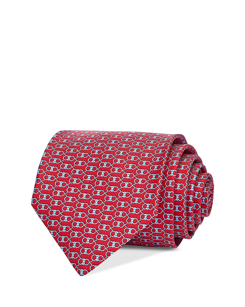 Ferragamo Silk Classic Gancini Chain Tie