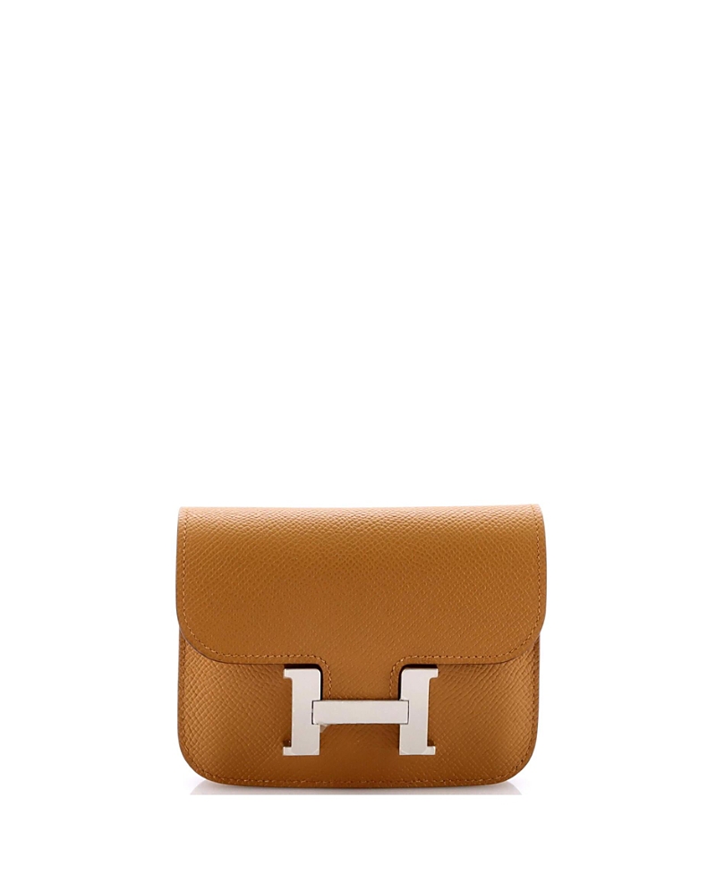 Pre-owned Pre-owned Hermes Hermes Constance Slim Wallet Epsom In Brown