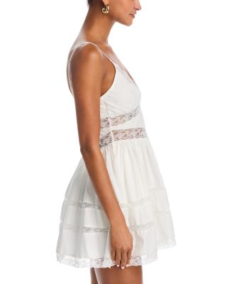 Zima Lace Trim Mini Dress