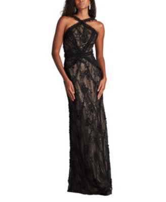 Kaiti Embroidered Halter Gown