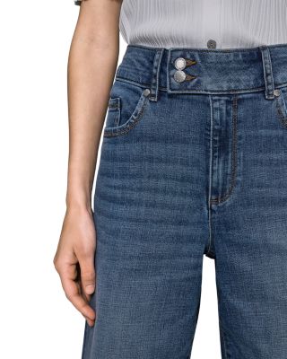 High Rise Scalloped Jeans in Coastal Blue