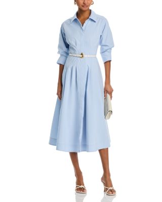 Jazz Poplin Pintuck Midi Dress