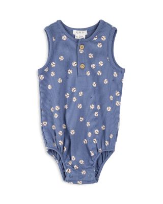 FIRSTS by petit lem - Boys' Printed Ribbed Romper - Baby