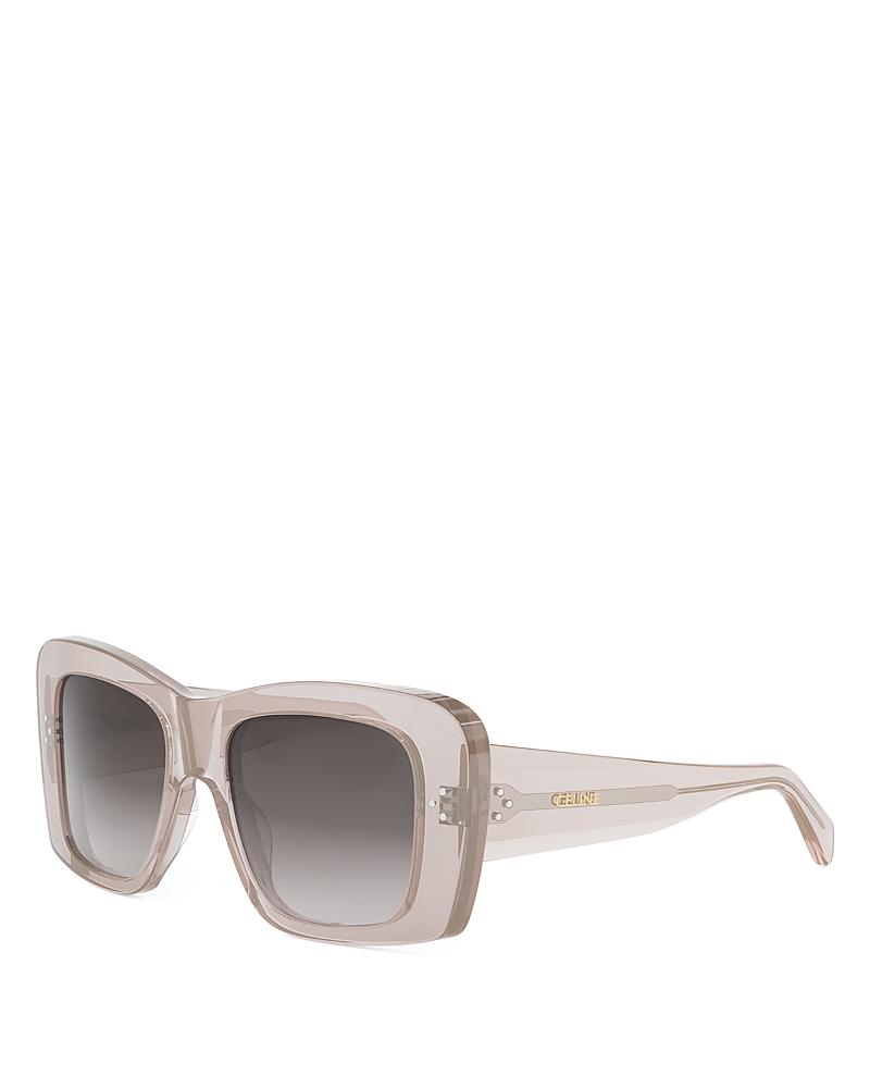 Celine Bold 3 Dots 53mm Geometric Sunglasses In Neutral