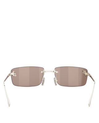 First Crystal Rectangle Sunglasses, 54mm