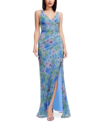 Dress the Population - Jordan Side Ruched Gown