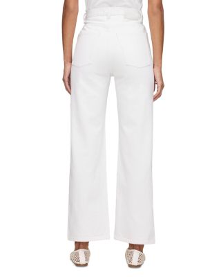Karmine High Rise Refined Wide Leg Jeans in White