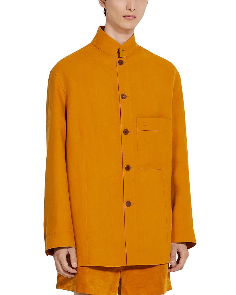 ZEGNA OASI LINO REGULAR FIT LINEN DRESS SHIRT