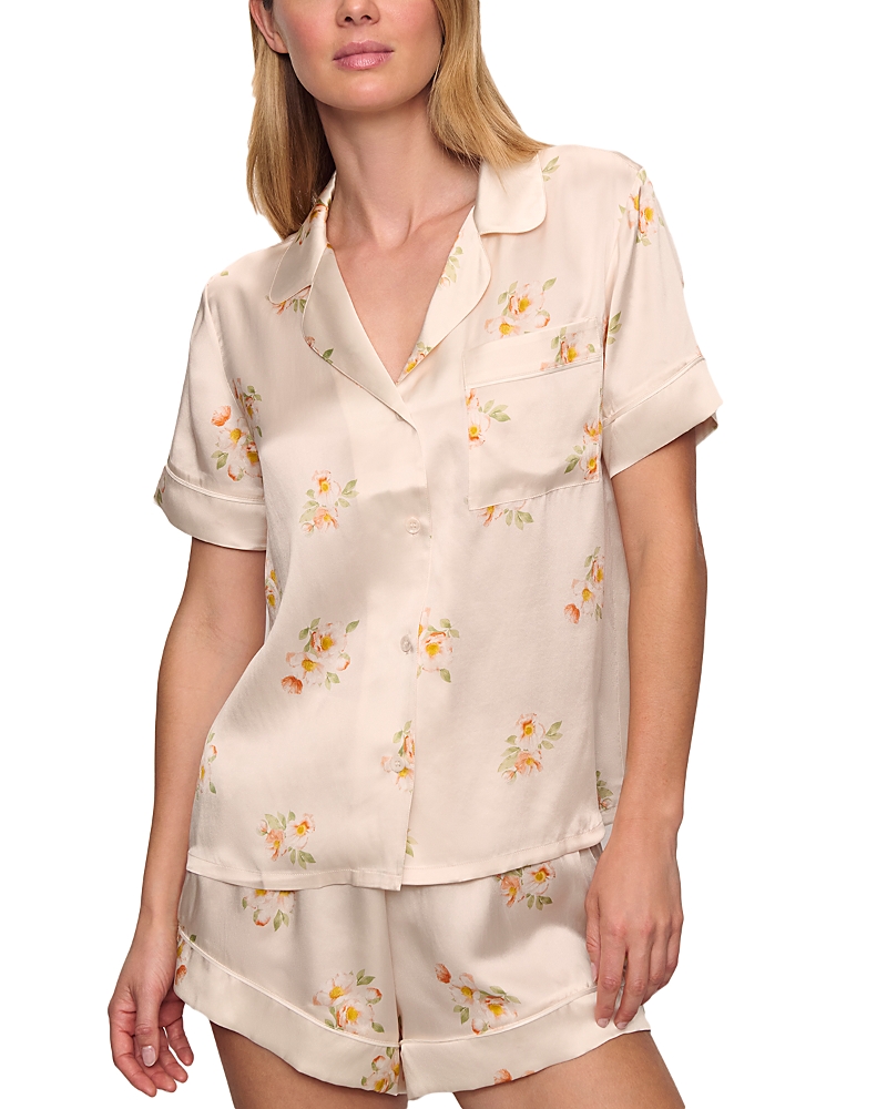 Eberjey Inez Printed Washable Silk Short Pajama Set