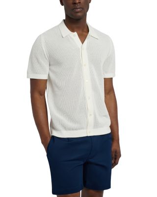 Onia - Crochet Button Front Short Sleeve Sweater