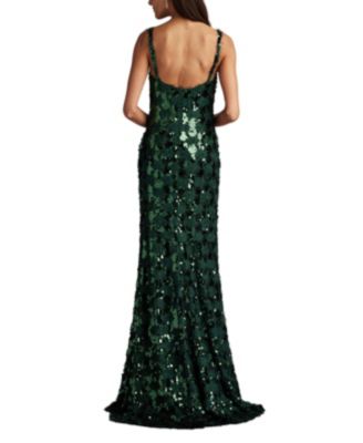 Tinker Sequin Eyelash Fringe Gown