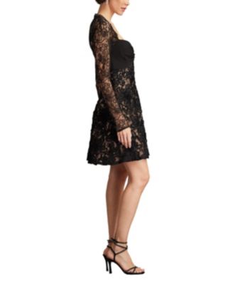 Sayda Embroidered Lace Mini Dress