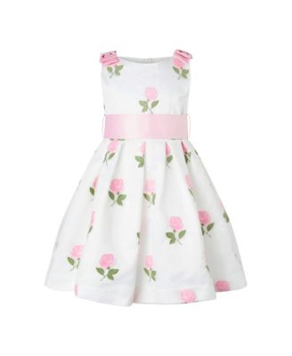 Rachel Riley - Girls' Rose Embroidered Organza Dress - Little Kid, Big Kid