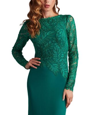 Caliste Embroidered Crepe Gown