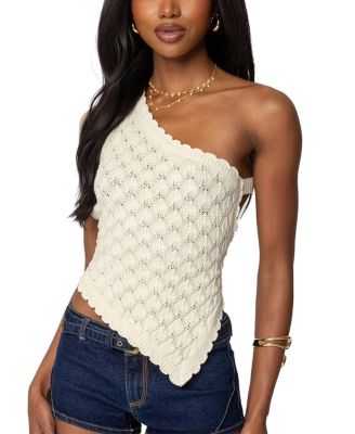 Codi Backless Asymmetric Knit Top