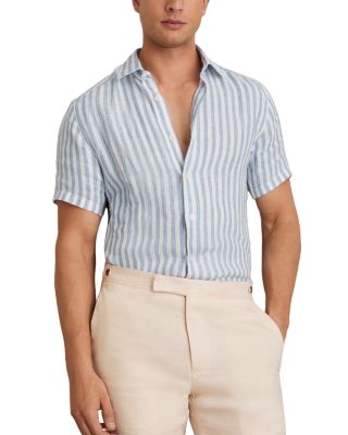 REISS - Holiday Short Sleeve Linen Shirt